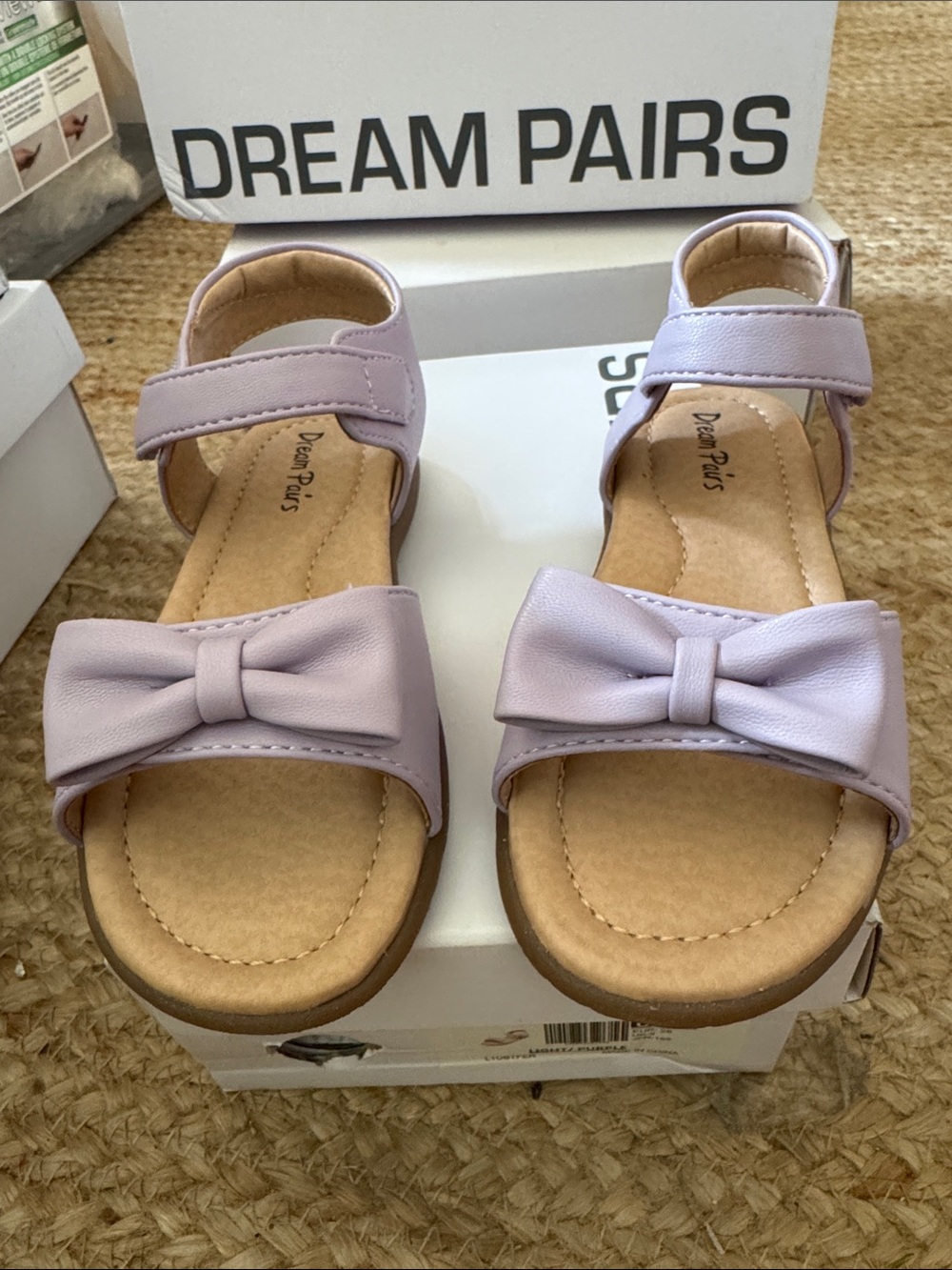 Dream Pairs Girls' Lilac Bow Sandals